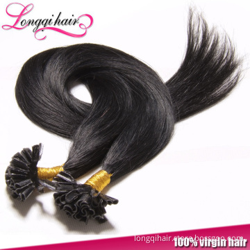 Top quality Indian virgin hair weft gray remy U-tip Hair extension